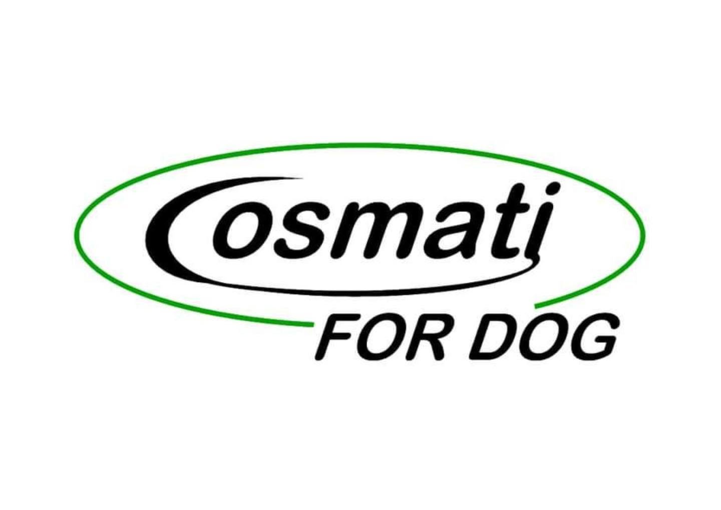 Logo Cosmati, marque professionnelle belge de produits de toilettage pour chiens utilisée au salon Bulle d'Eau Canine