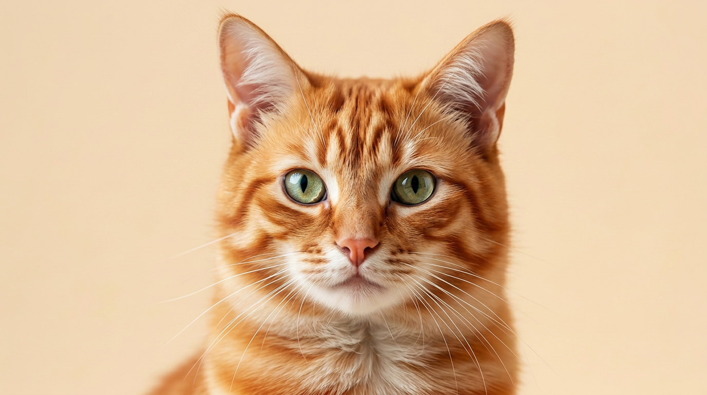 Chat roux toiletté, exemple de toilettage félin